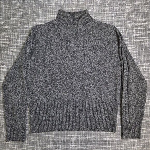 Pendleton Women’s Mockneck Sweater Merino Wool Blend Cable Heather Gray L/XL ** - Picture 10 of 11